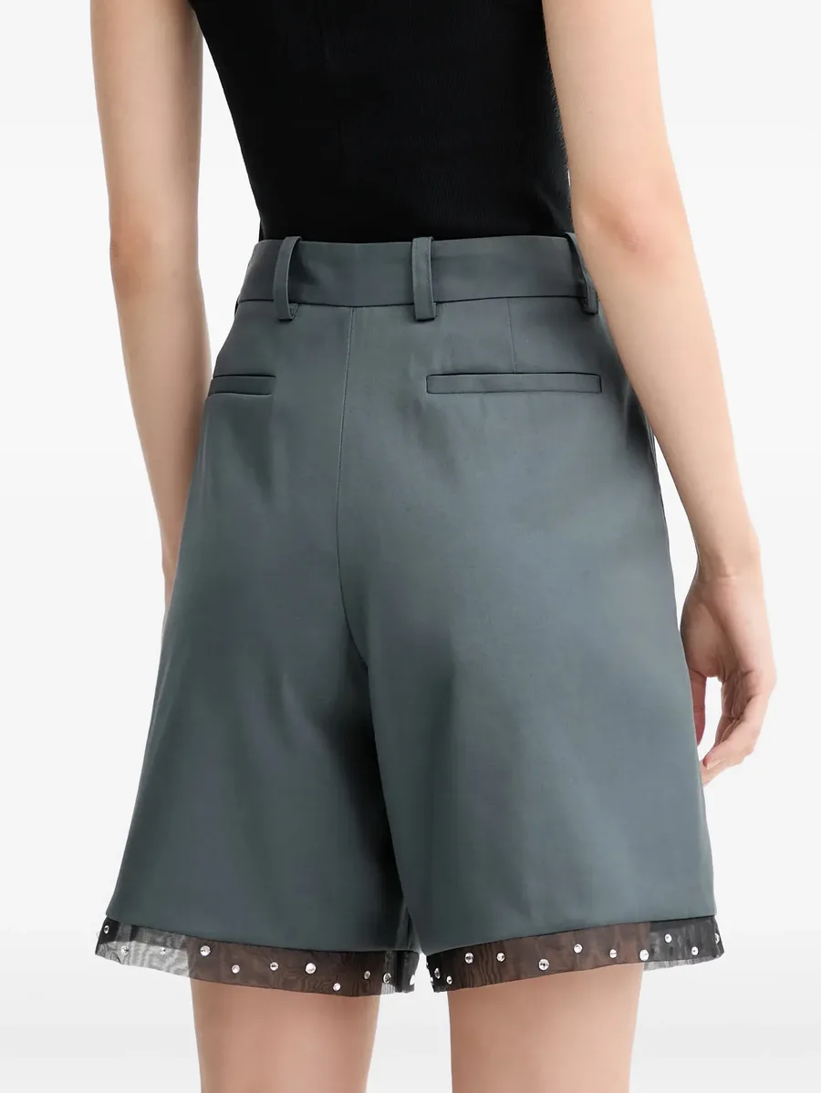 Solenna pleated embellished shorts 5