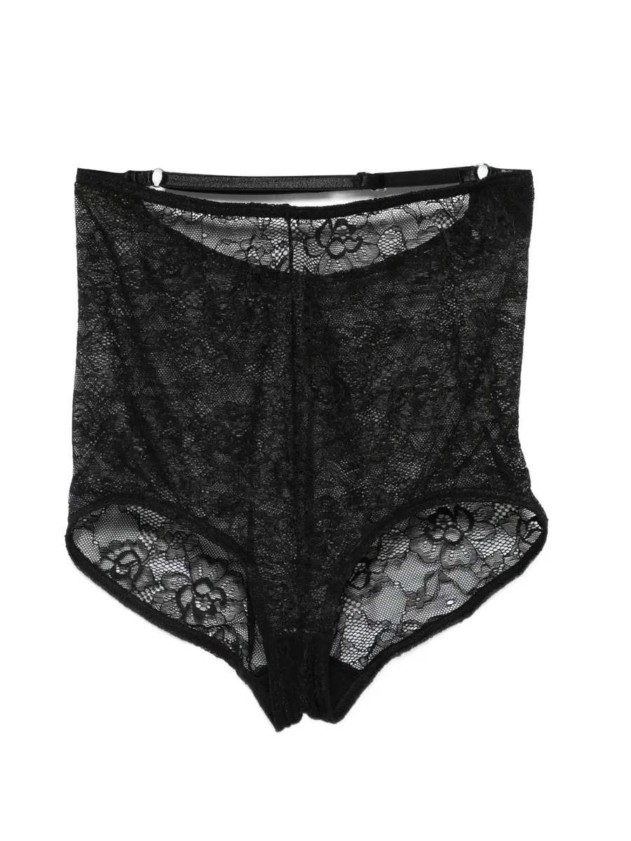 x Lia Aram floral-lace shorts 1