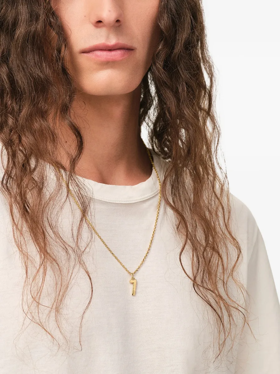 hammered number-pendant necklace 3