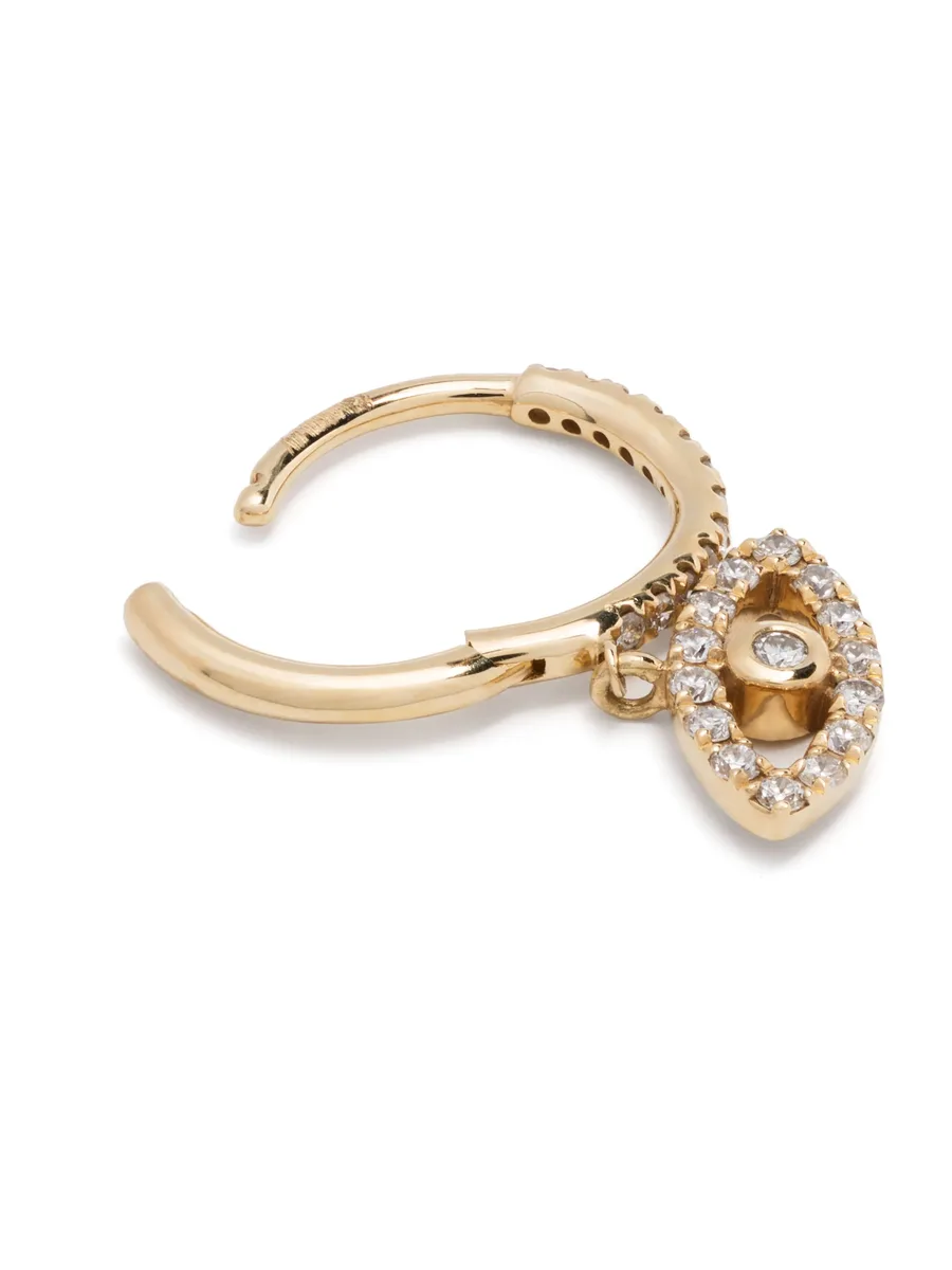 серьга Evil Eye из желтого золота с бриллиантами 8