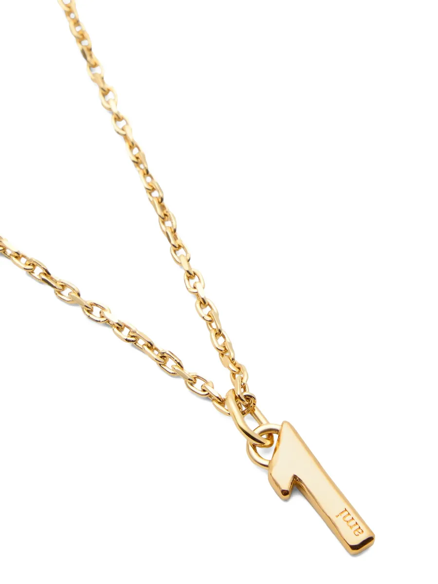 hammered number pendant necklace 5
