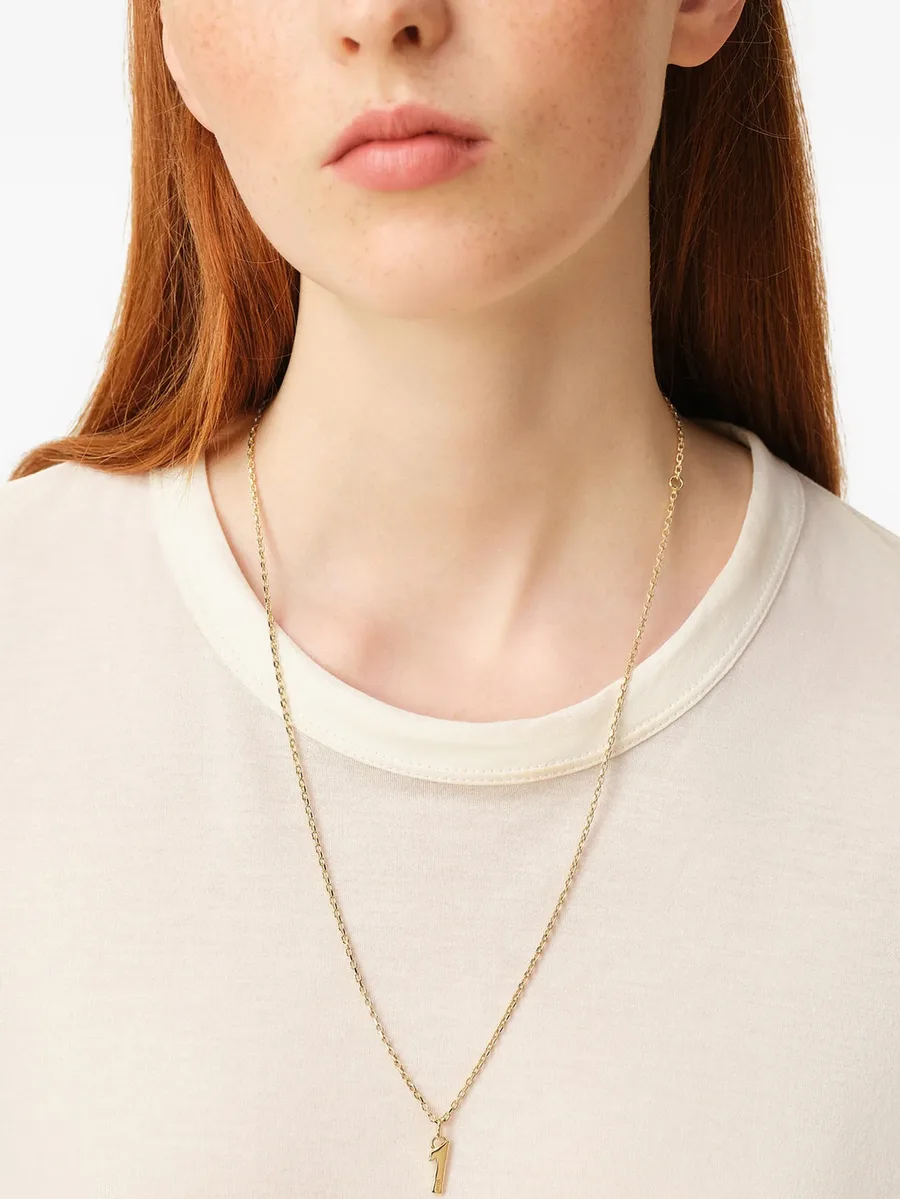 hammered number pendant necklace 8