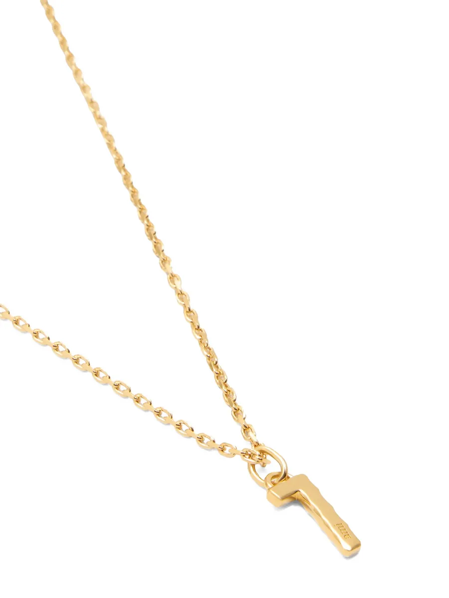 hammered number-pendant necklace 6