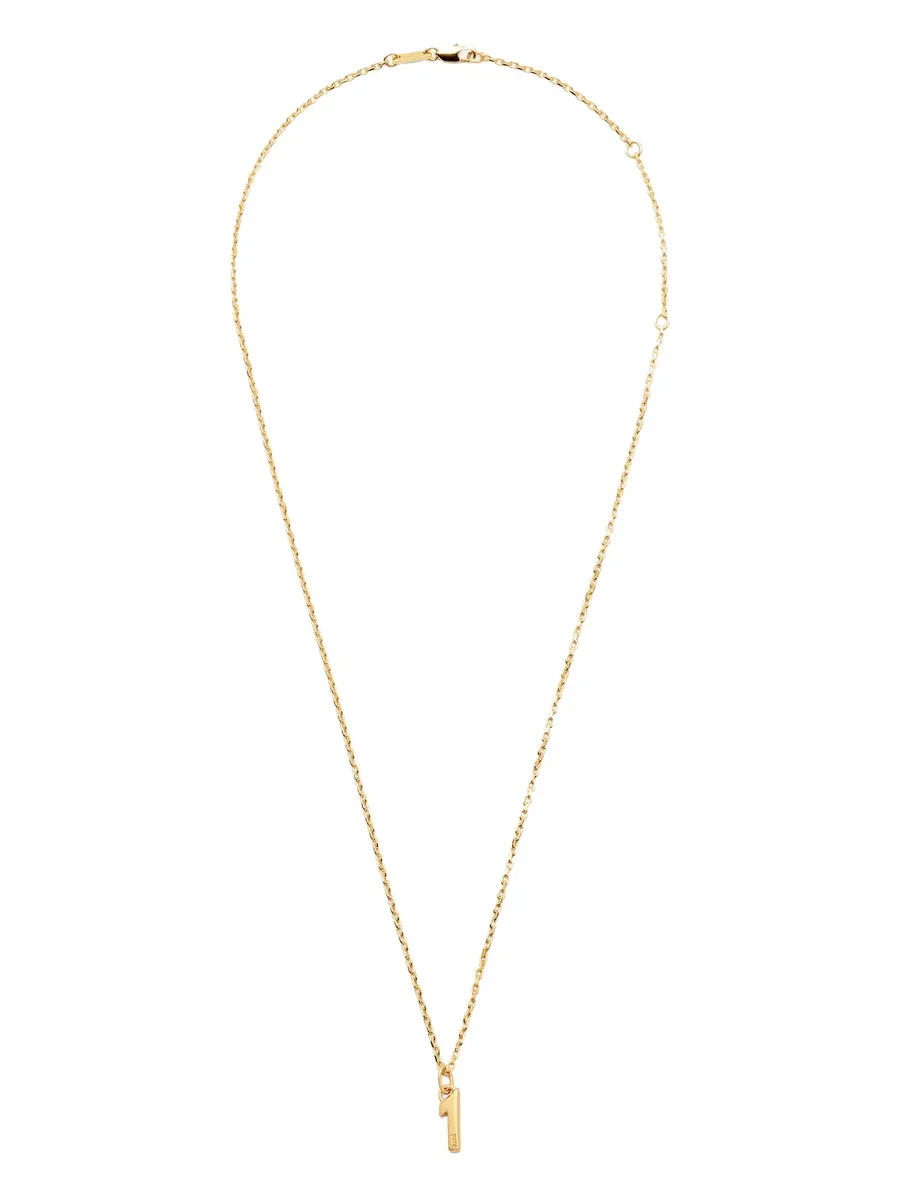 hammered number pendant necklace 1