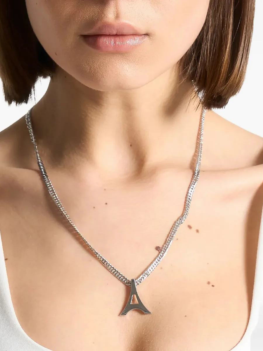серебряное колье с подвеской 6