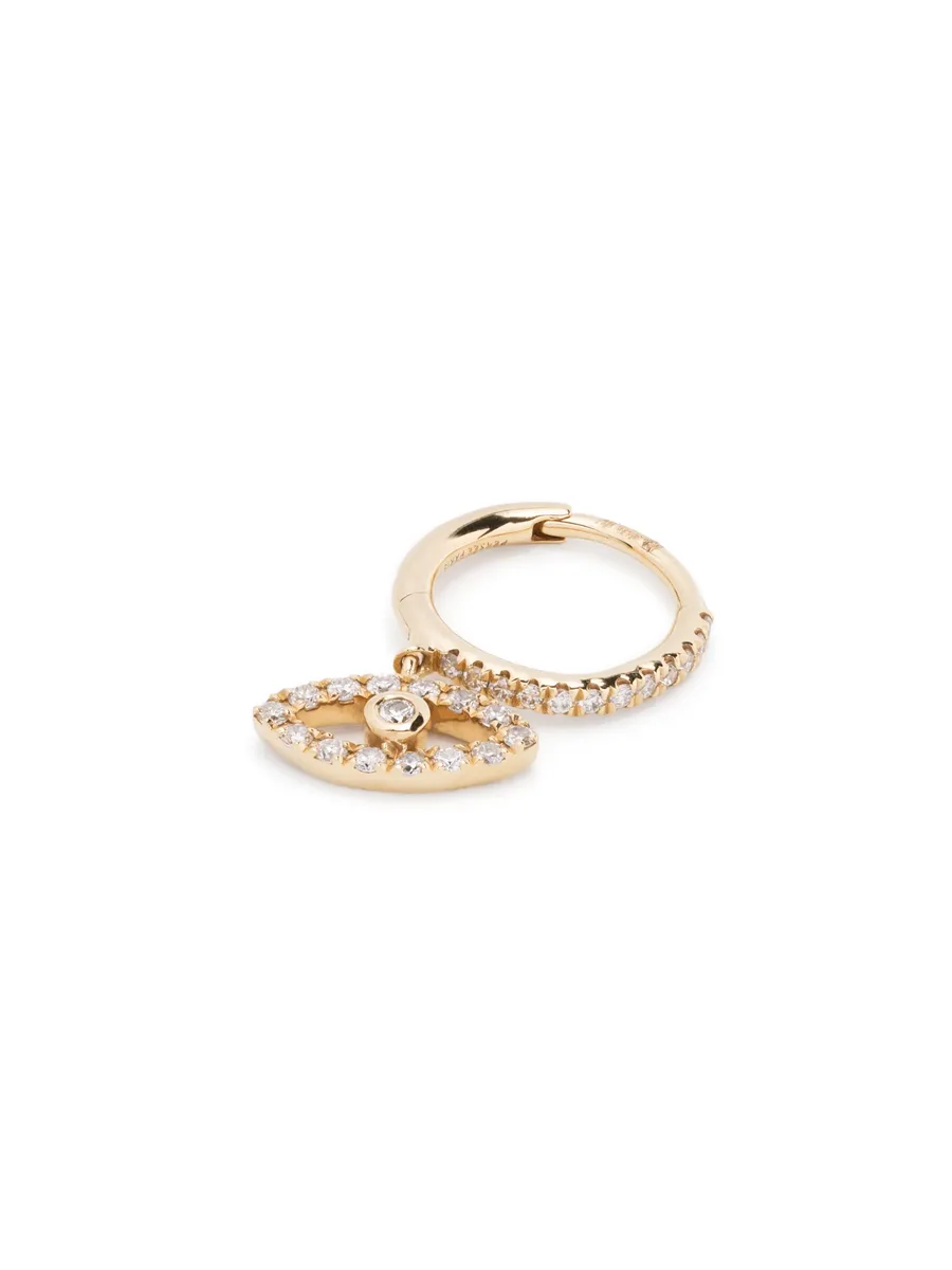серьга Evil Eye из желтого золота с бриллиантами 5