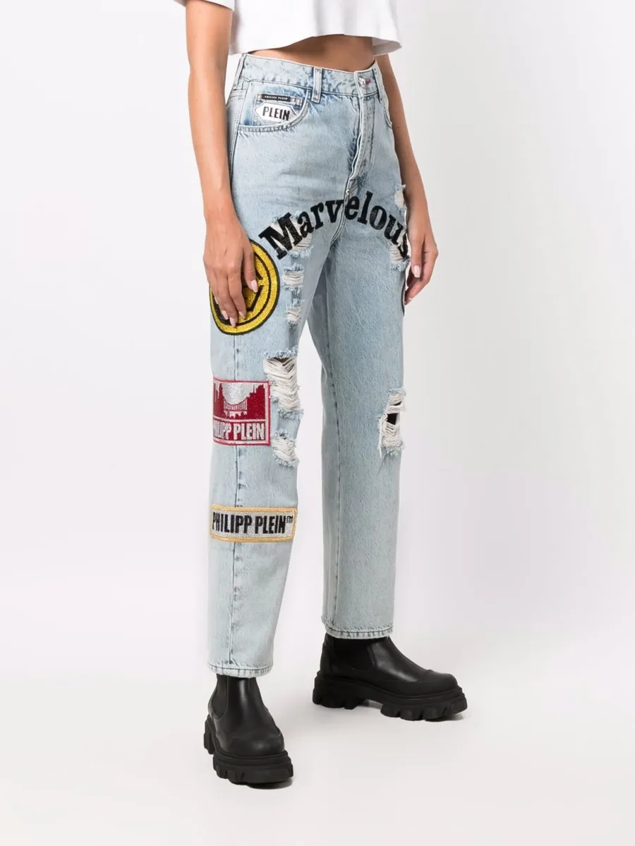 patchwork boyfriend jeans 6