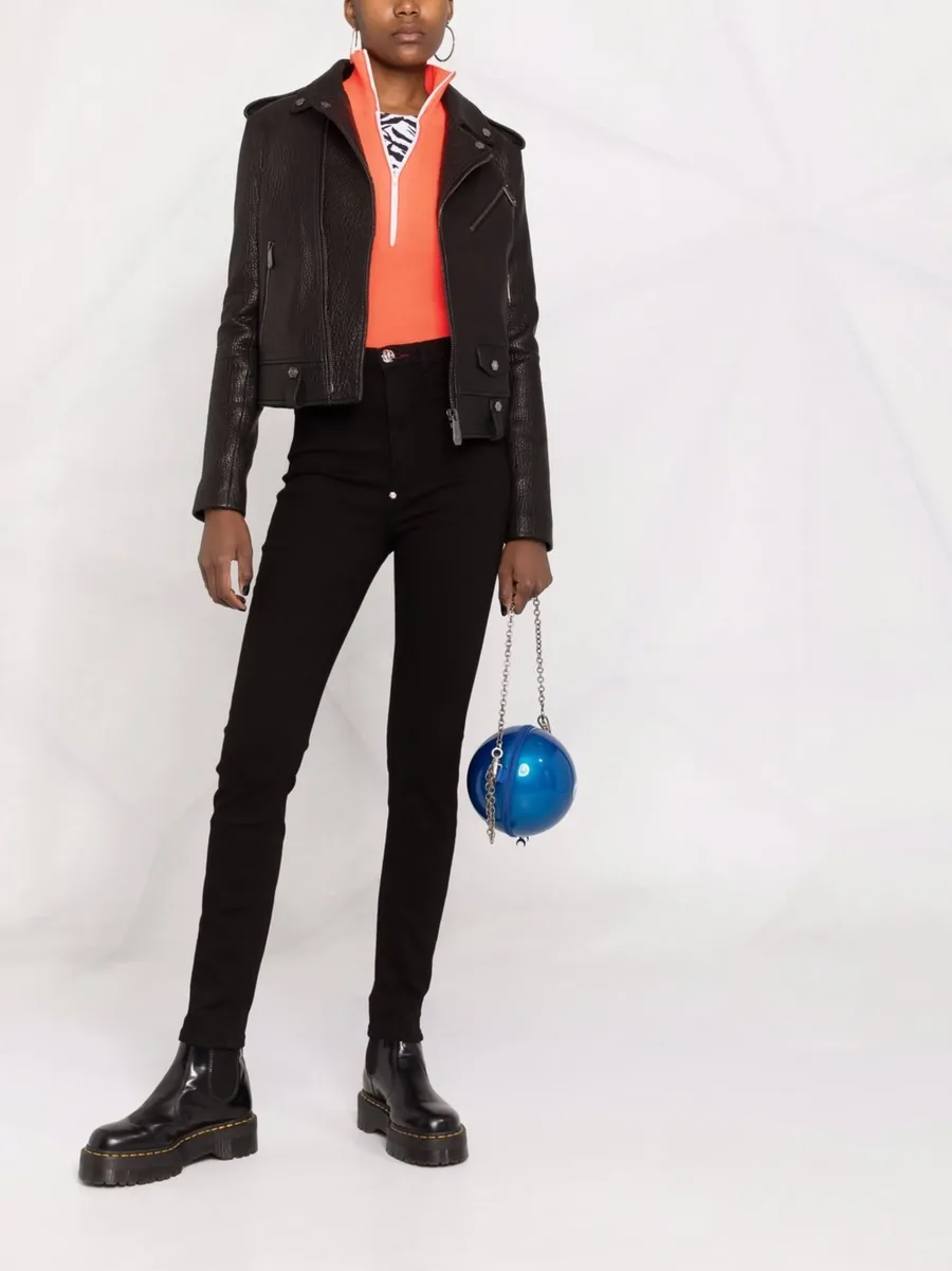 Super high-waisted denim jeggings 3