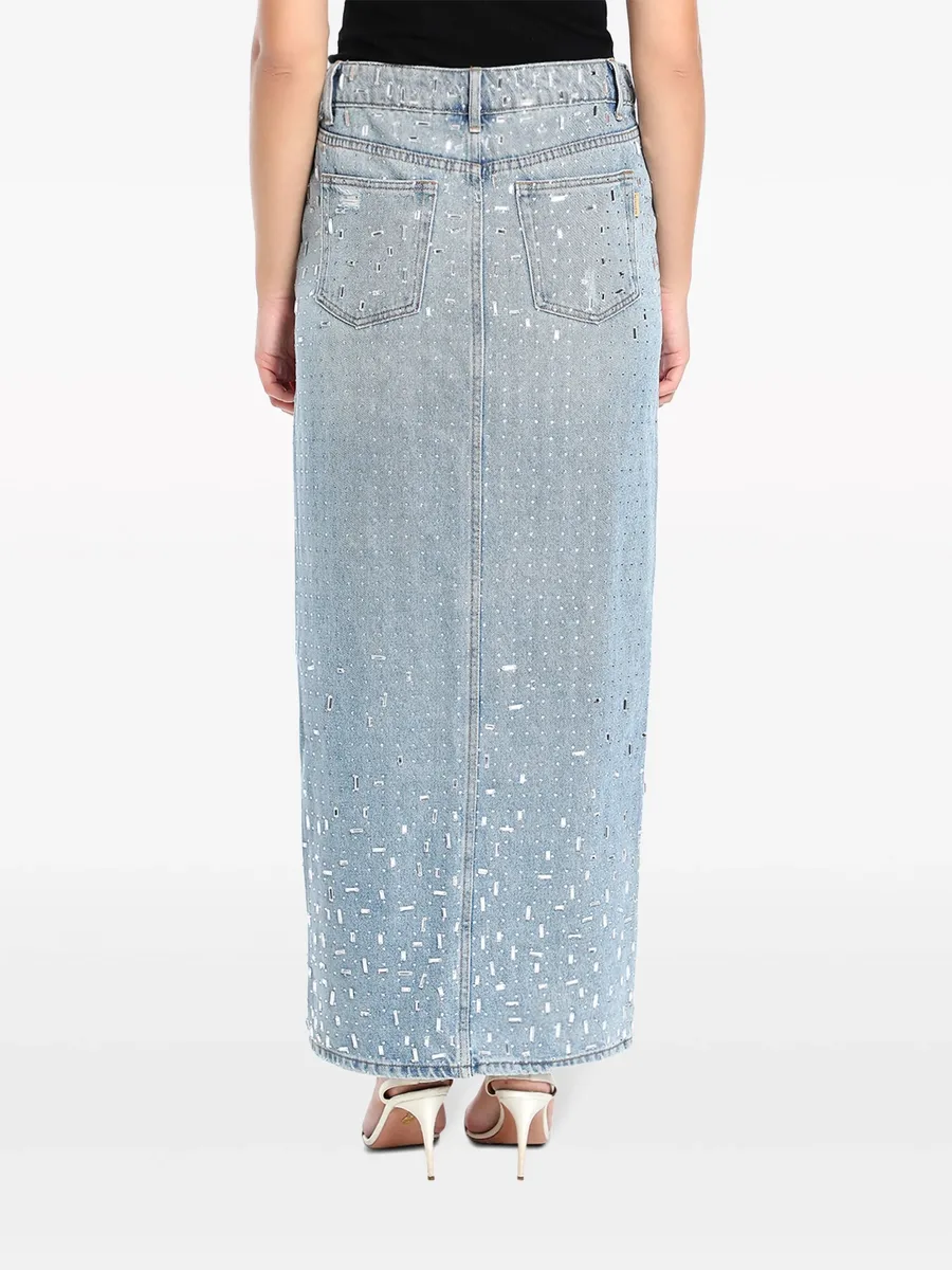 crystal-embellished denim skirt 6