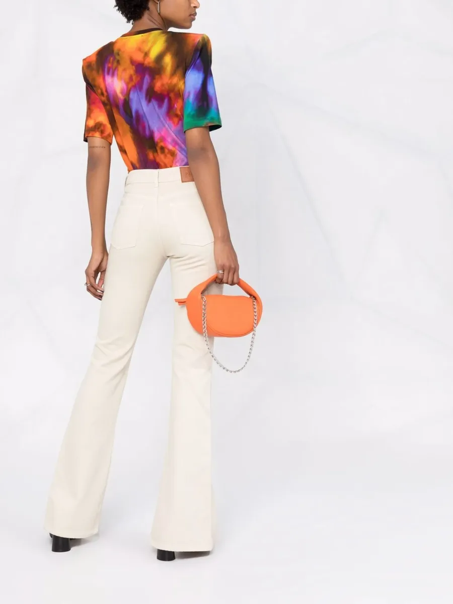 high-waisted flared jeans 12