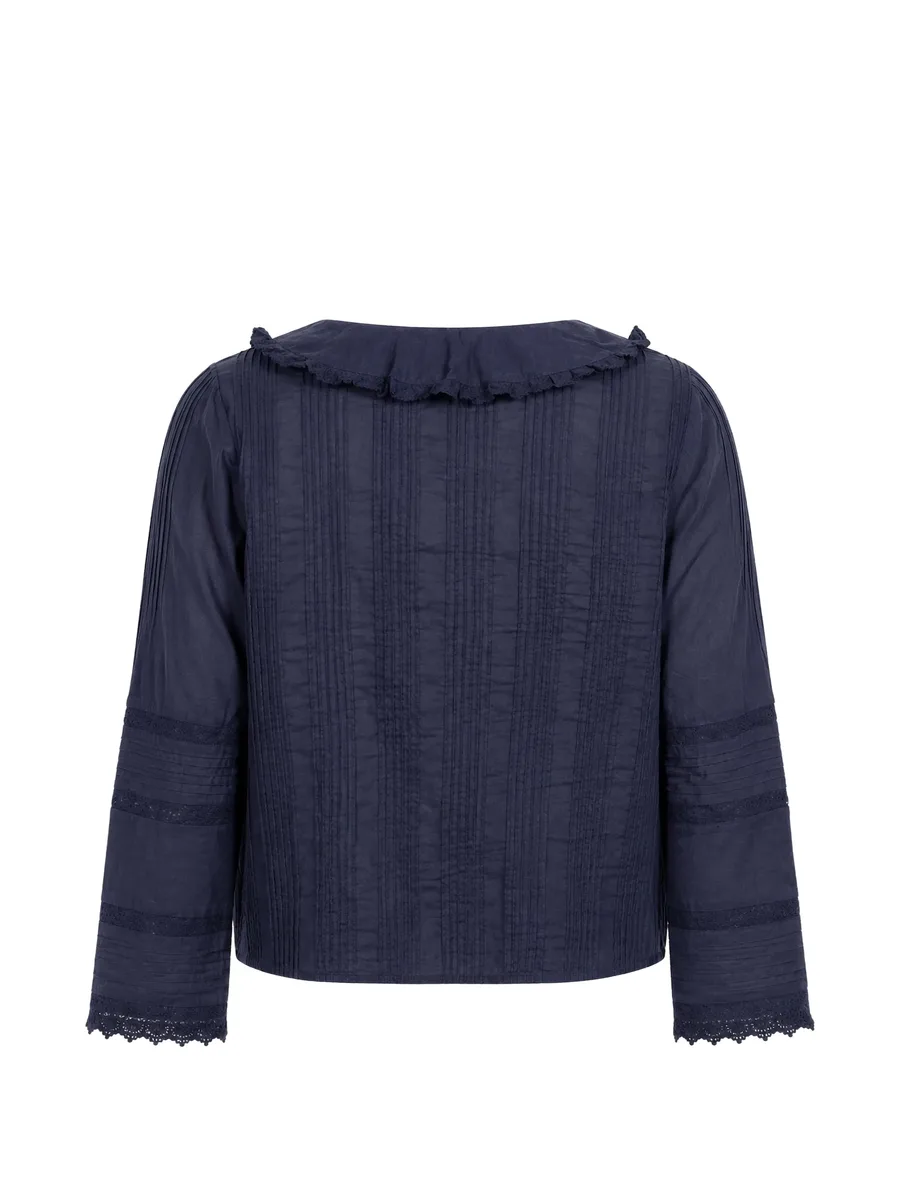 Huguette ruffled pin-tucked blouse 3