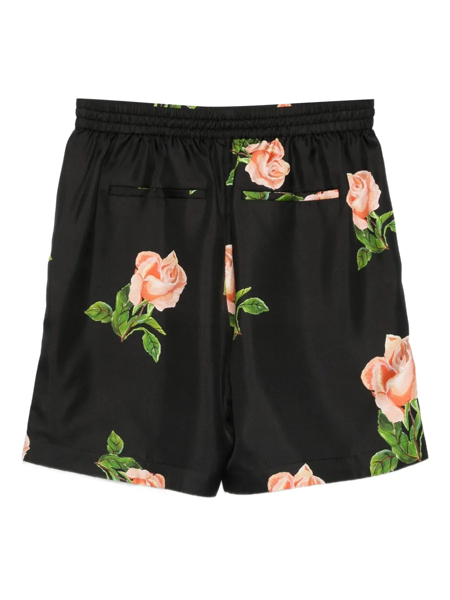 Anish rose-print drawstring shorts 4
