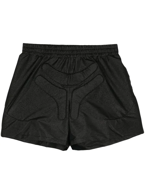 Space logo-embossed track shorts
