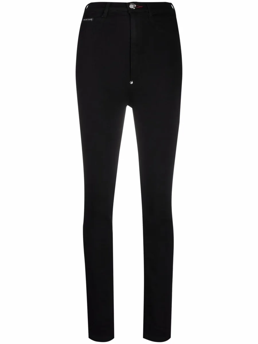 Super high-waisted denim jeggings 1