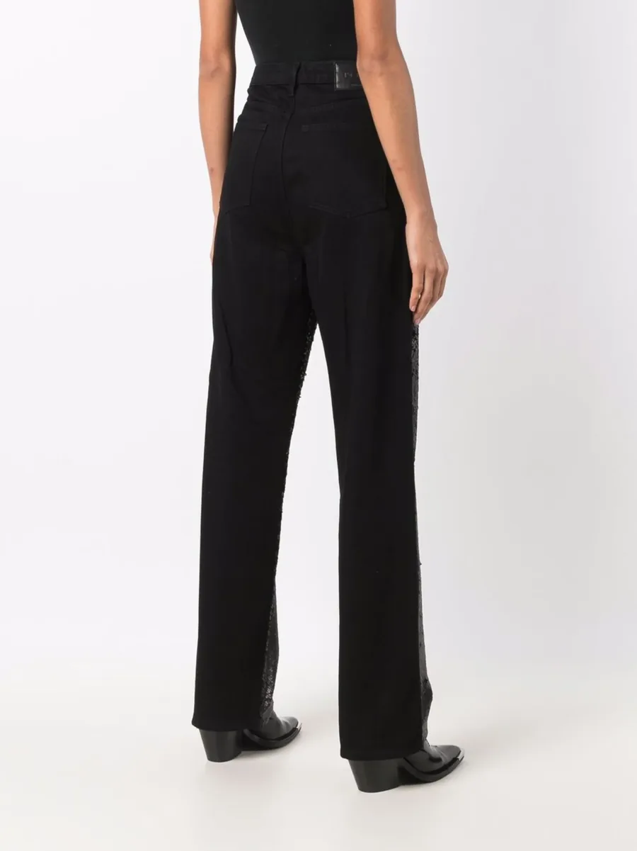 high-waisted sequined jeans 7