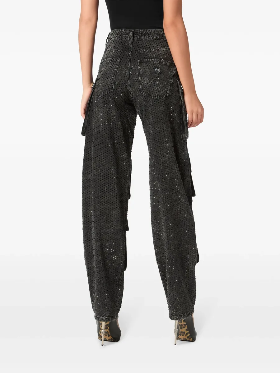 embellished cargo jeans 7