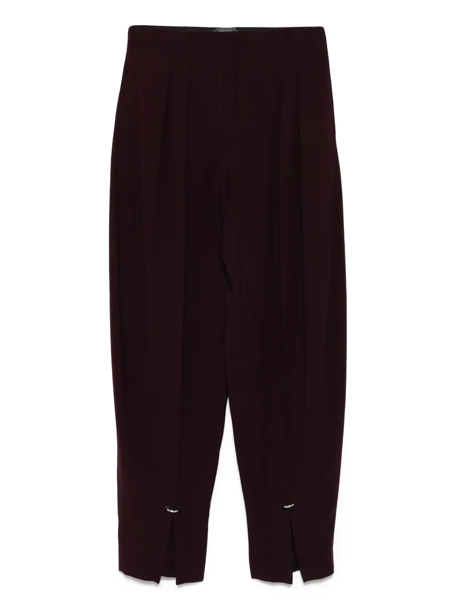 pleated split-hem trousers 1