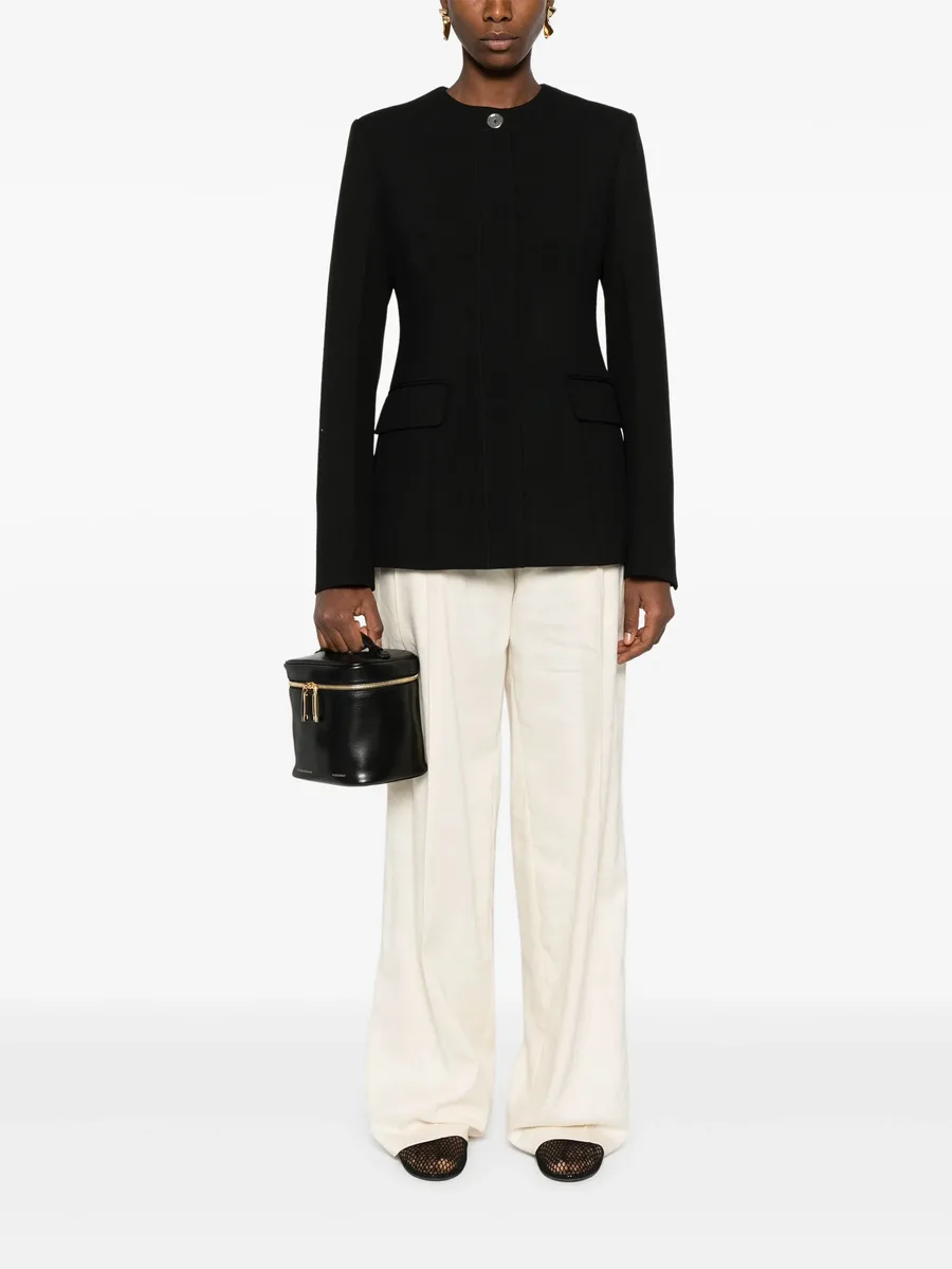 collarless cinched jacket 4