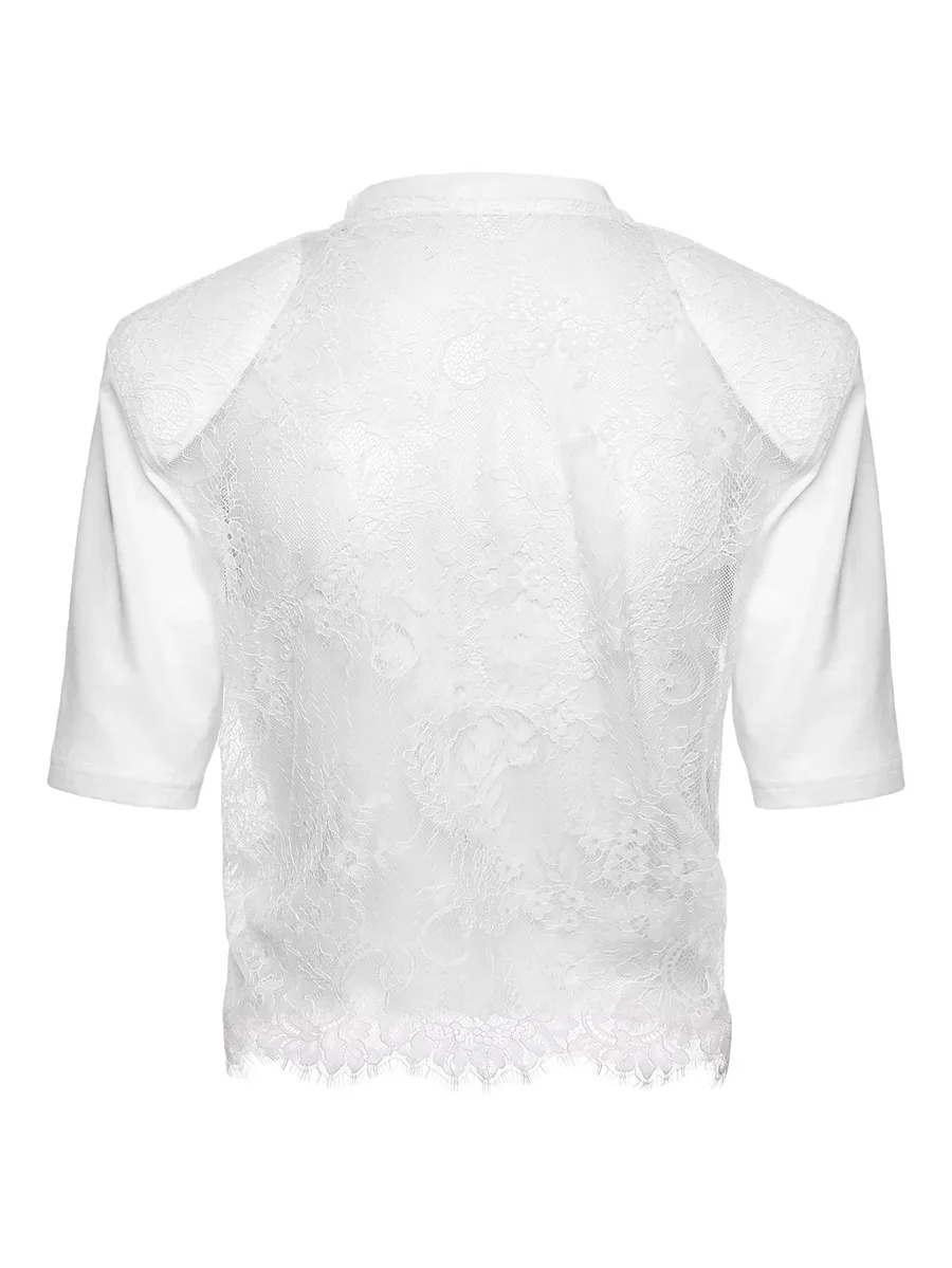 lace-trimmed cinched top 3