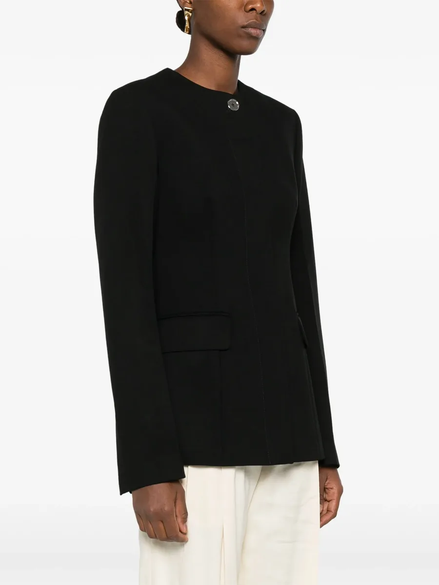 collarless cinched jacket 5