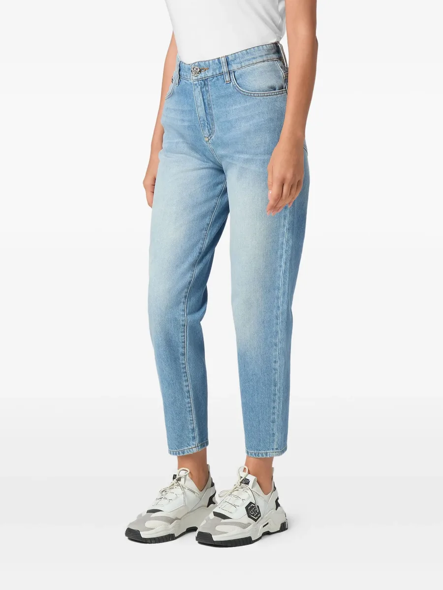 logo-appliqué jeans 5
