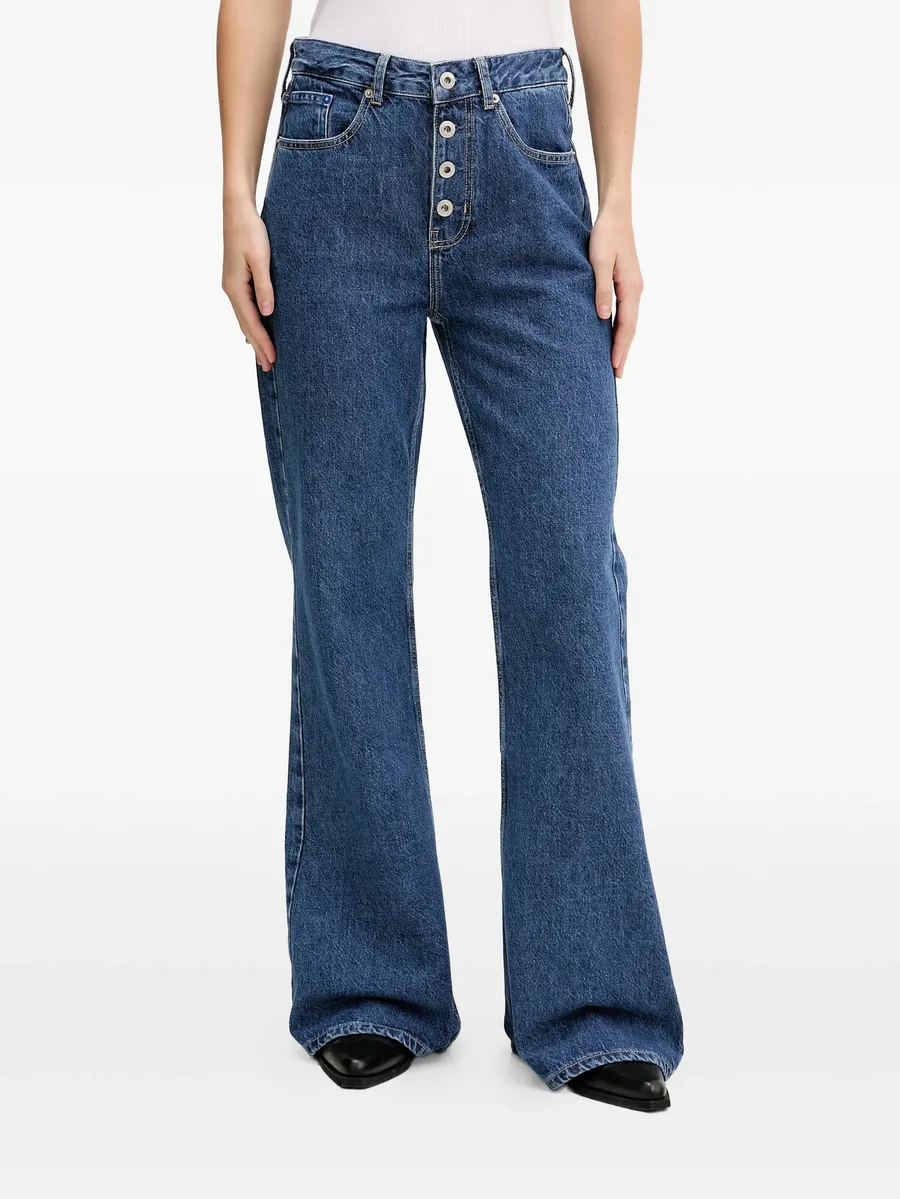 button-fly flared jeans 1
