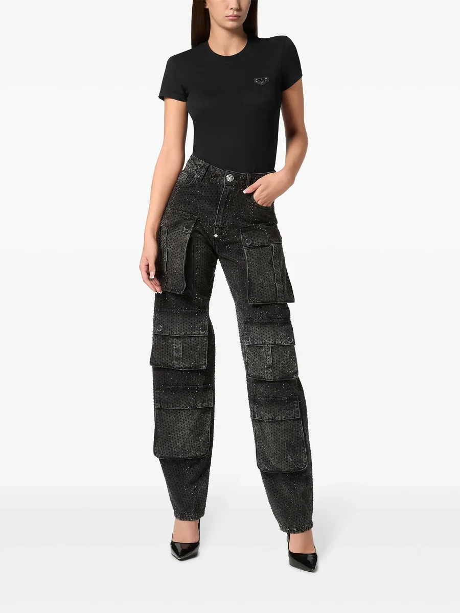embellished cargo jeans 4