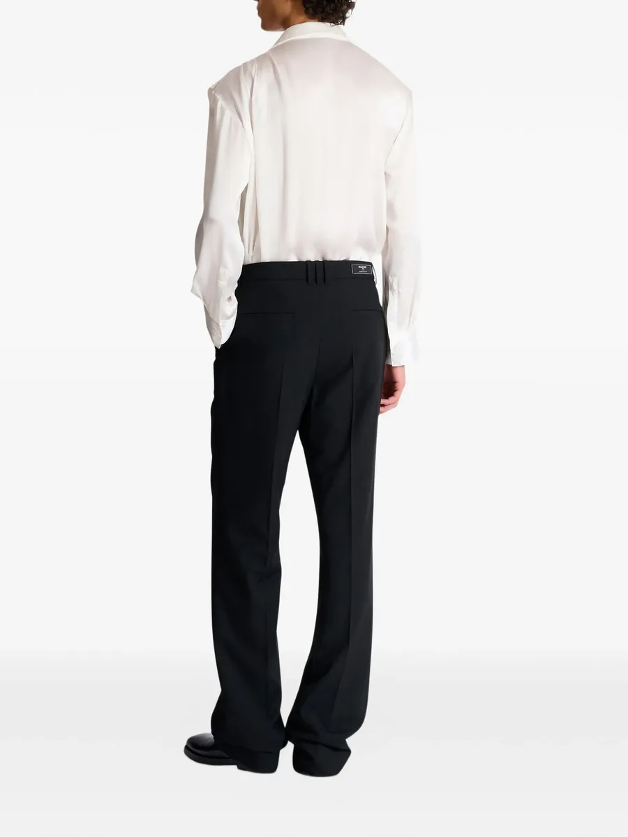 pleated wool trousers with Sand Effect embroidery 7