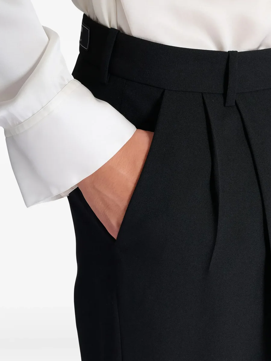 pleated wool trousers with Sand Effect embroidery 12