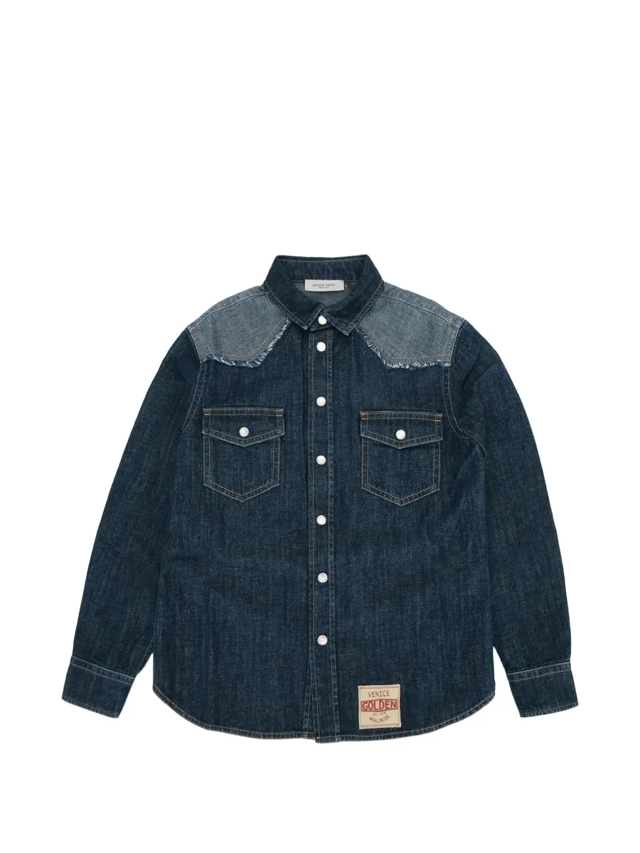 Journey panelled denim shirt 1