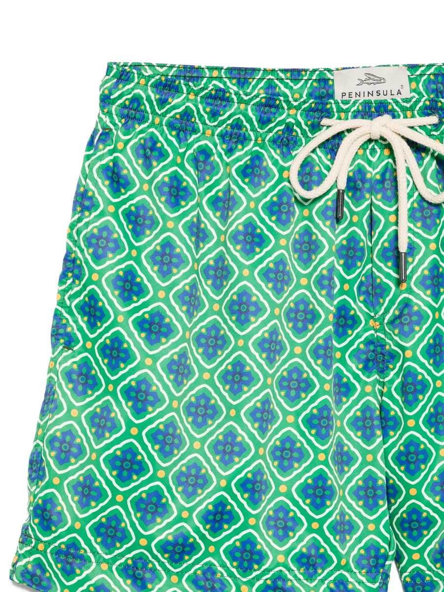 Pantelleria geometric-print swim shorts 5