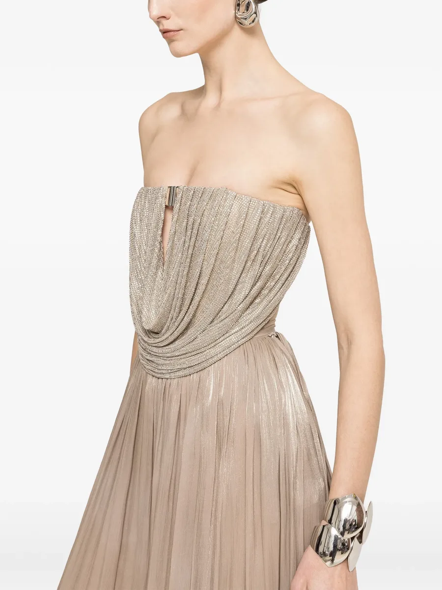 crystal-embellished tulle crop top 7