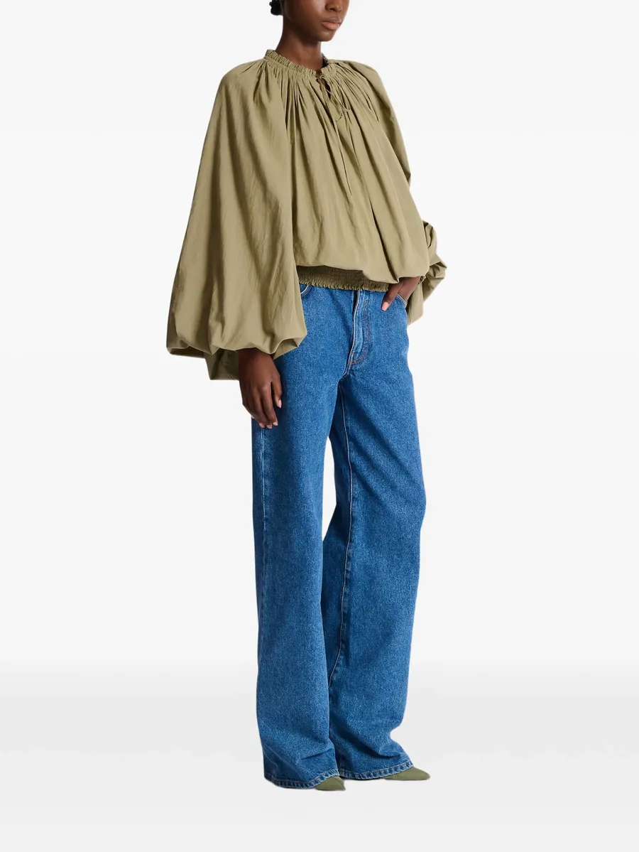 блузка с объемными рукавами 5