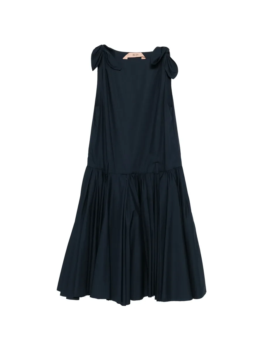 tie straps gathered dress 1