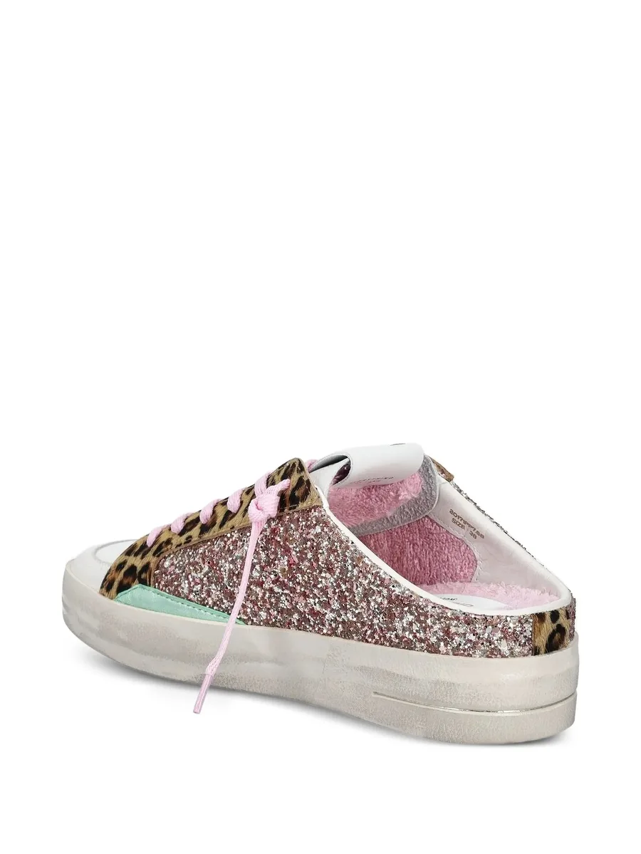 кеды Sk8 Deluxe Sabot с леопардовым принтом и блестками 6