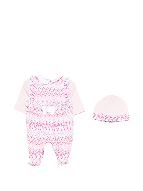 zigzag-pattern babygrow set (set of two)