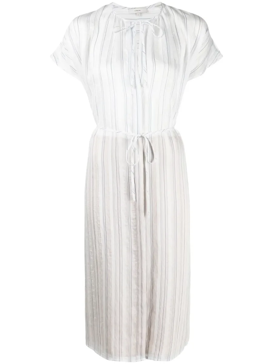 Drapey stripe shirred dress 2