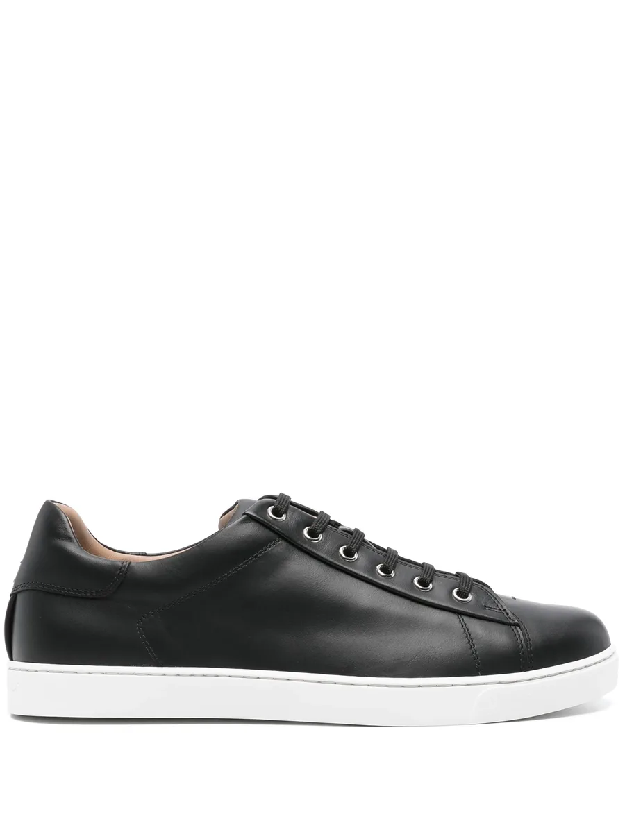 leather tonal sneakers 2