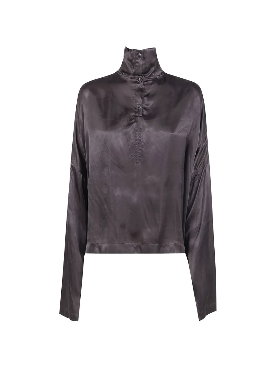 buttoned high-neck blouse 1