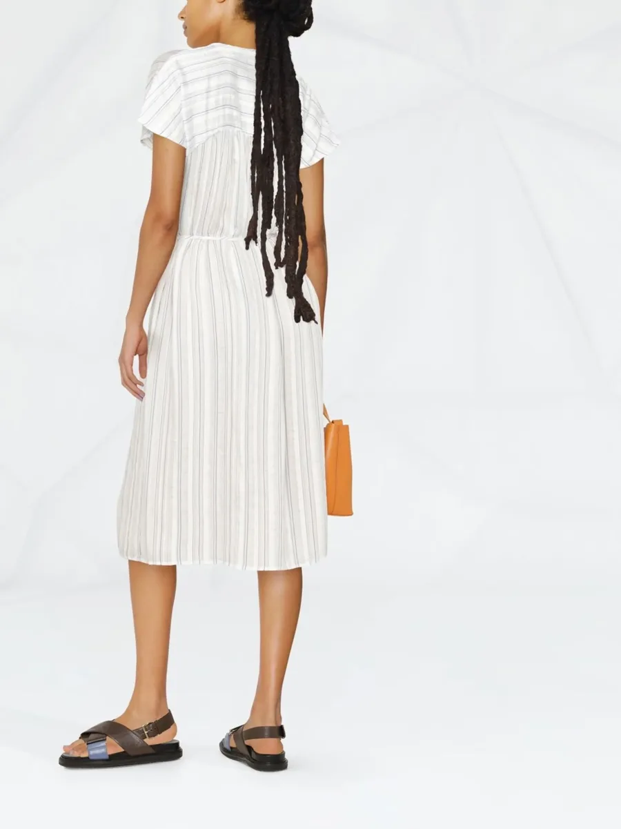 Drapey stripe shirred dress 8