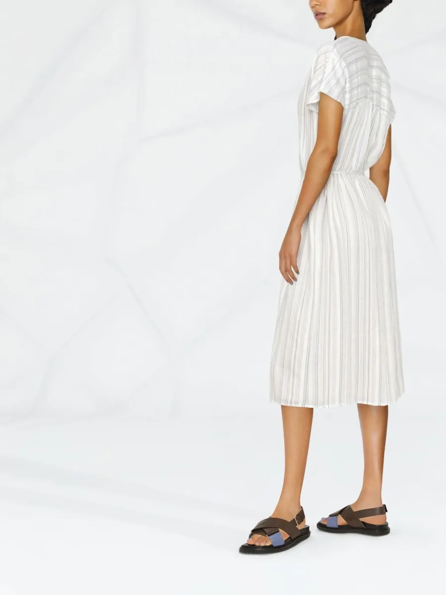 Drapey stripe shirred dress 5