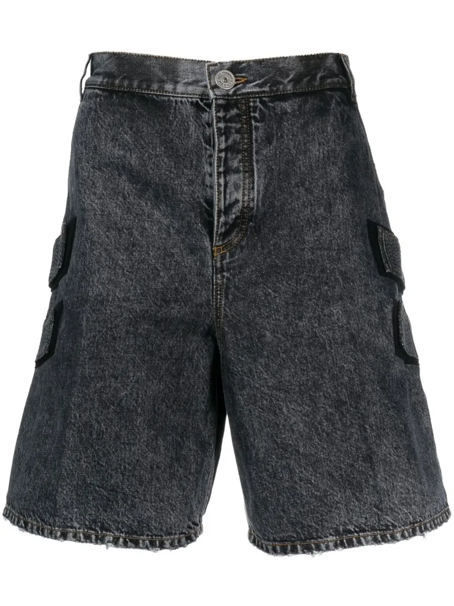 acid-wash denim shorts 2