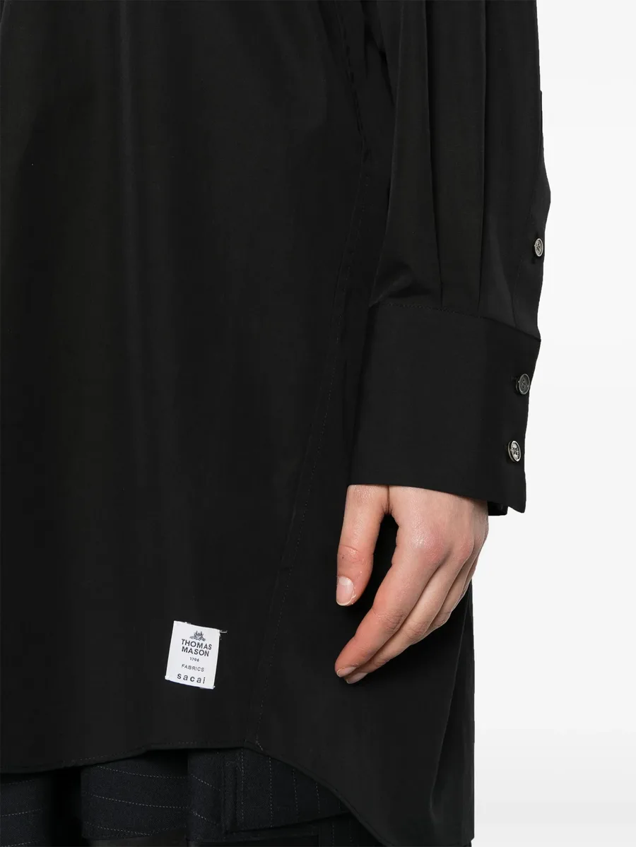 logo-embroidered poplin shirt 10
