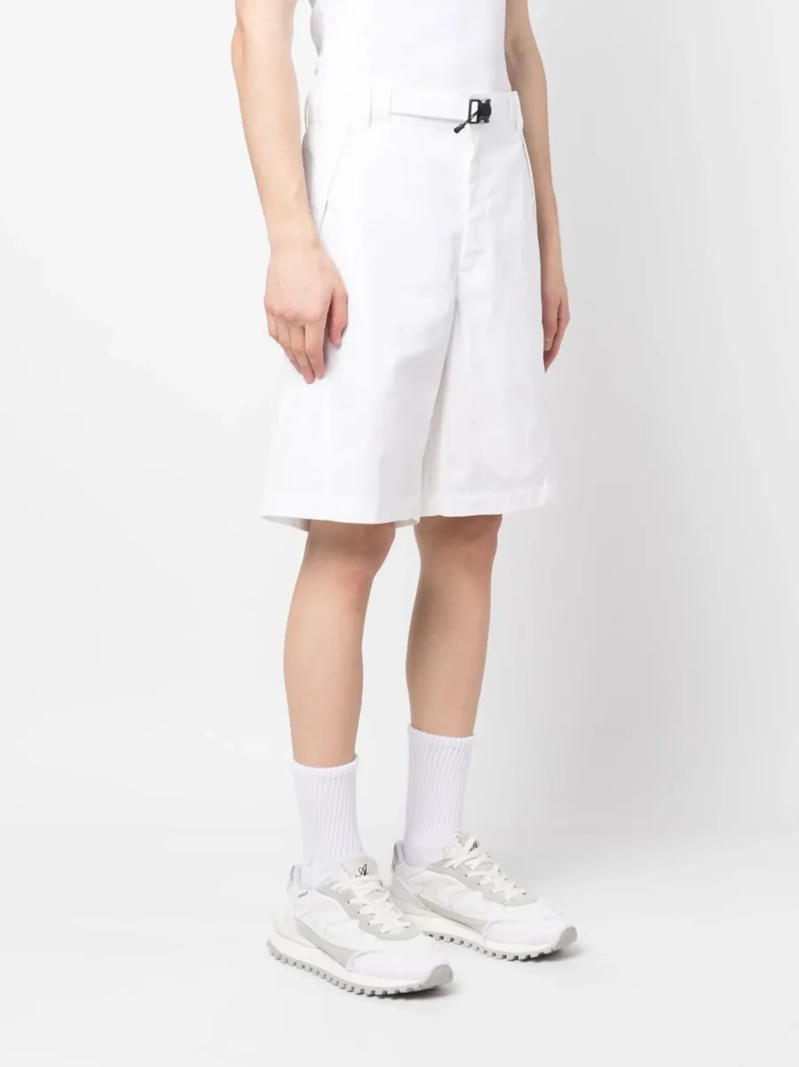 logo-print belted-waist shorts 6