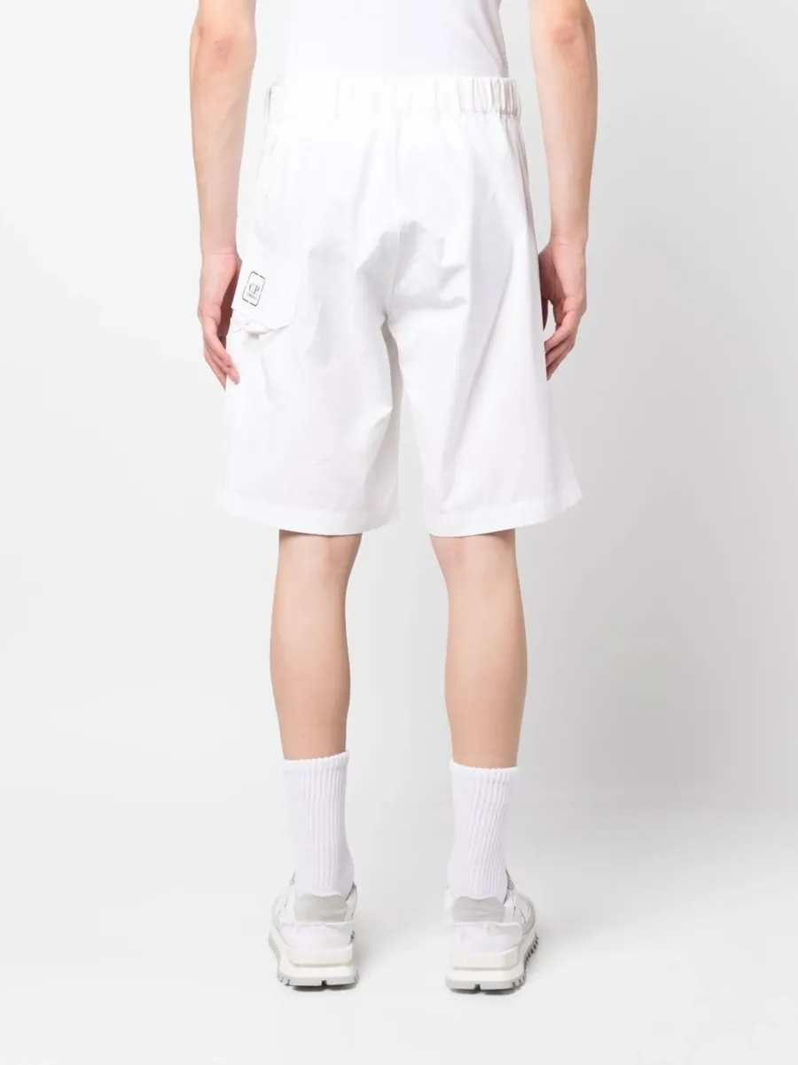 logo-print belted-waist shorts 8