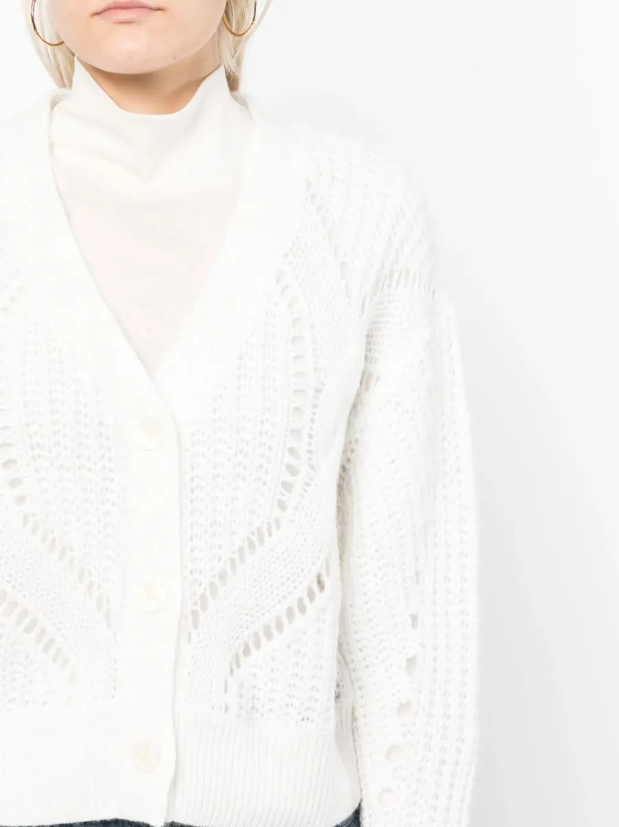 open-knit cotton-wool blend cardigan 10