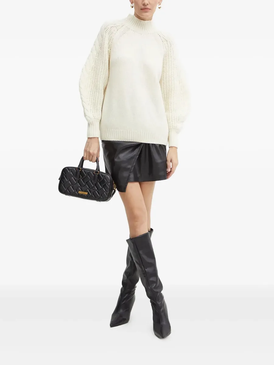 cable-knit balloon-sleeve sweater 3