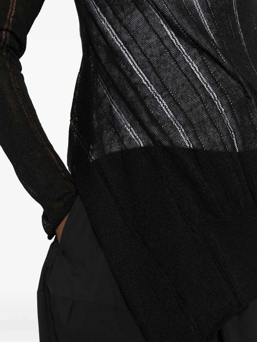 asymmetric-hem sweater 10
