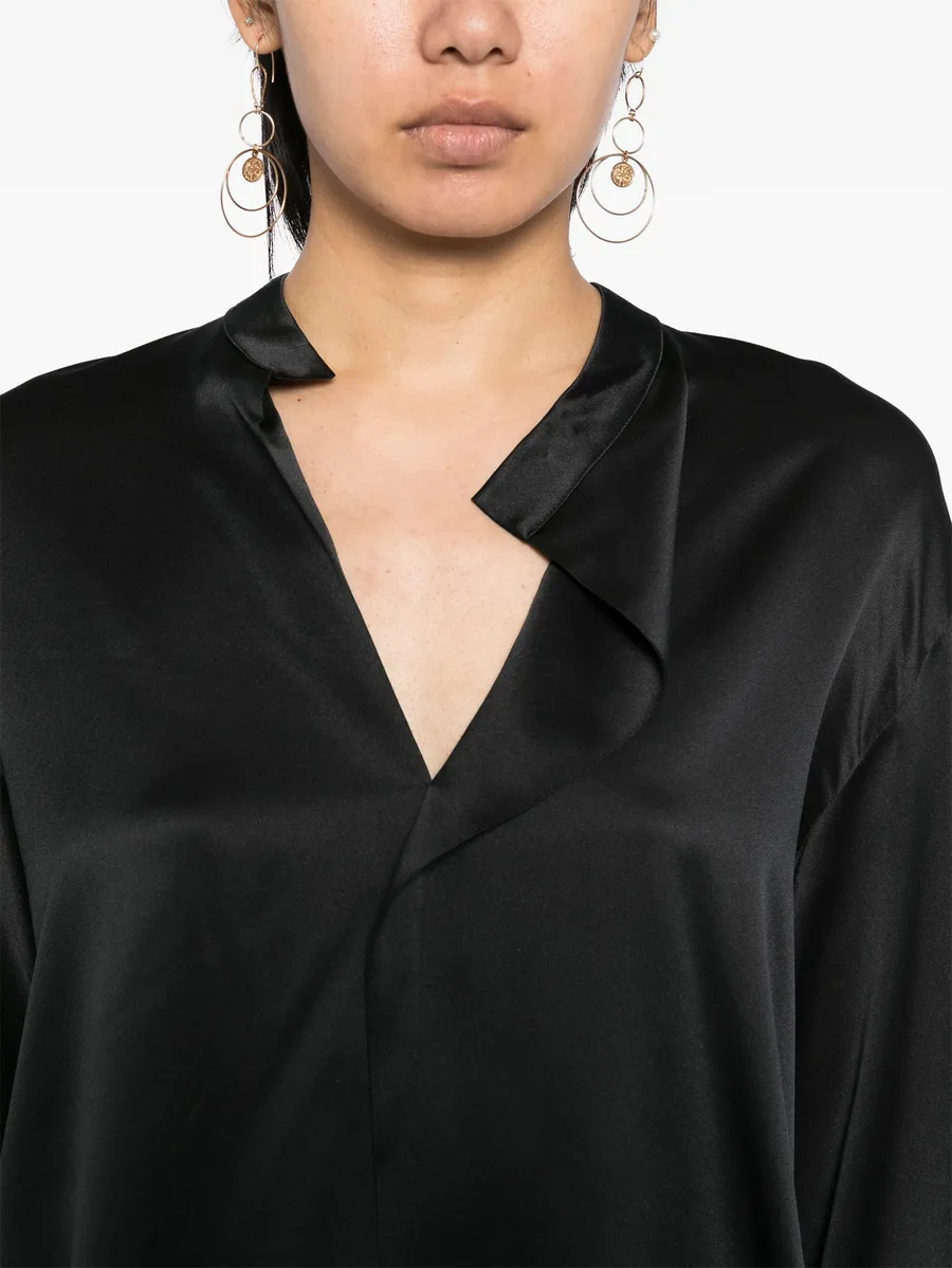 draped silk blouse 10