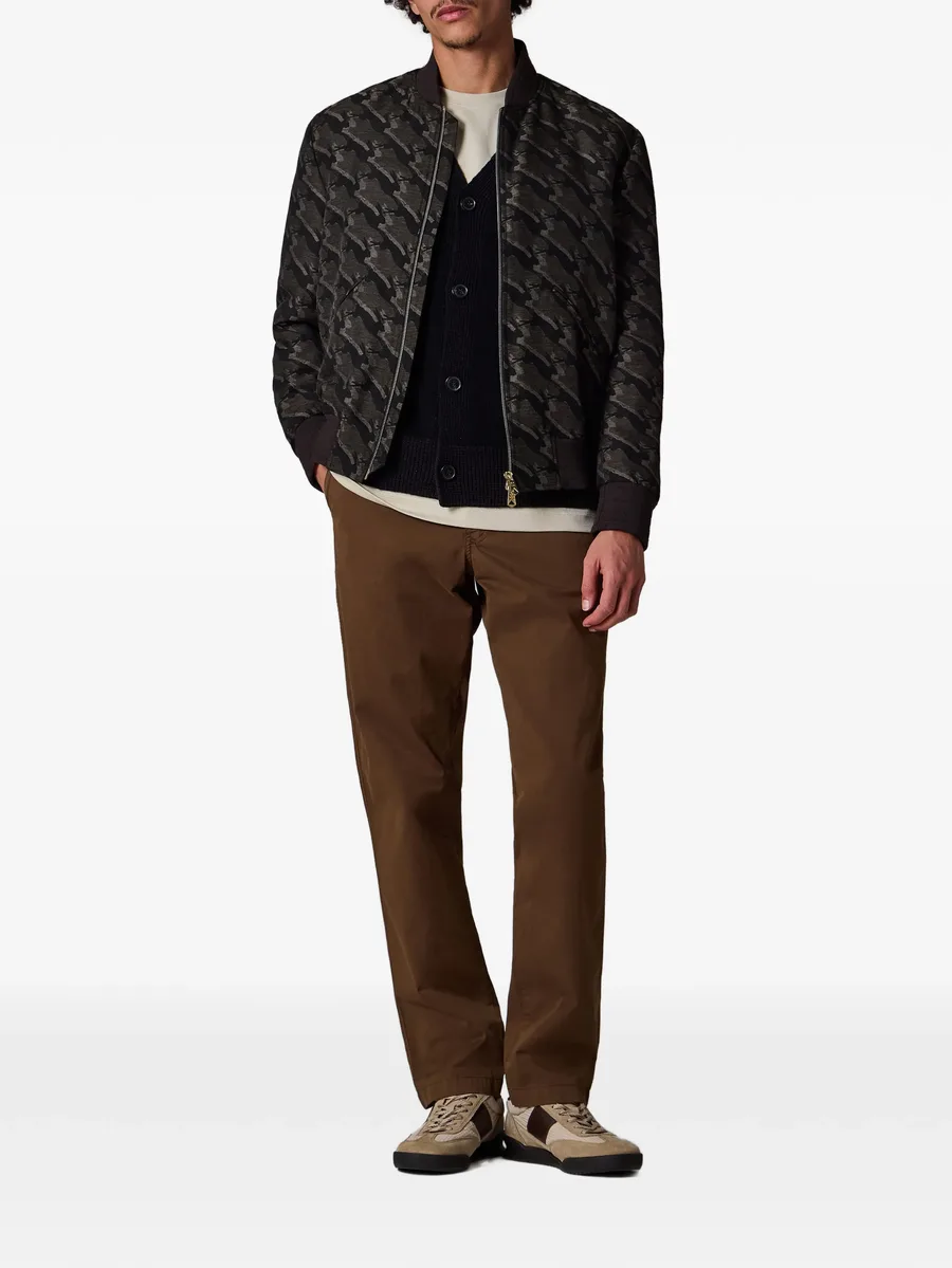 rabbit-patterned zip bomber jacket 4